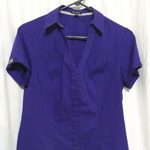 EXPRESS Button down Short Sleeve Top, Size Medium